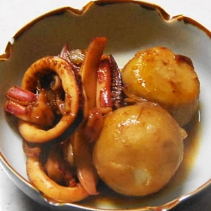 里芋とイカの簡単煮っころがし